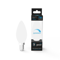 Лампа светодиодная Black 7Вт свеча 6500К холод. бел. E14 590лм диммир.  103101307-D