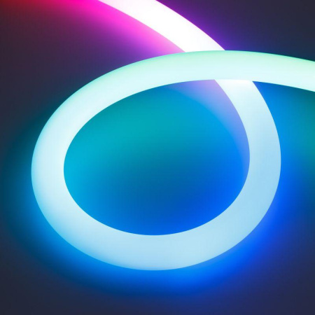 Лента светодиодная герметичная SPI-MOONLIGHT-TOP-G180-D40мм 12В RGB 360deg (21.6Вт/м IP65 wire x1) вывод прямой (уп.5м)  048828