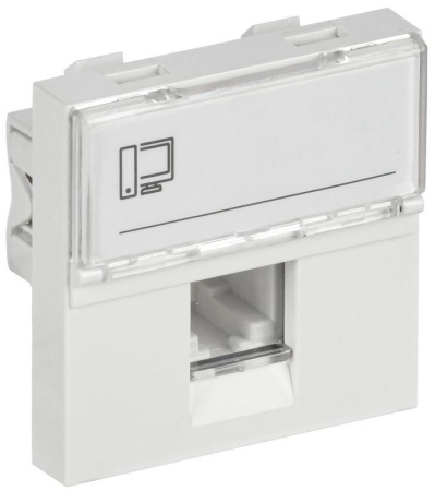 Розетка компьютерная 2мод. PRIMER RJ45 кат.6 РКИ-20-00-П-6 бел.  PR-KK40D-RI-0-2-1C06U-K01