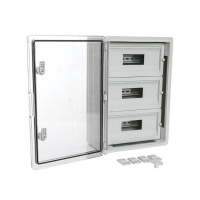 Корпус пластиковый распределительный ЩРН-45 IP65 прозр. дверь 500х350х190  PR08.26504