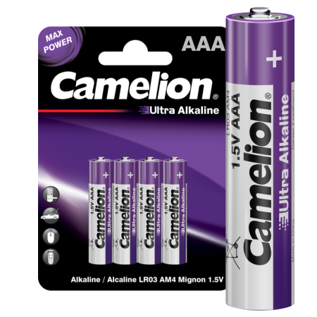 Элемент питания алкалиновый AAA/LR03 1.5В Ultra BL-4 (уп.4шт) 14985
