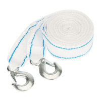 Трос буксировочный 10т 5м с двумя крюками в чехле  80-0230