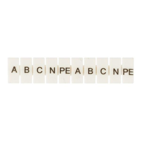 Маркеры для UT/ST/Push-in 6 с символами "A. B. C. N. PE" (уп.100шт)  zb-st-6-A-PE