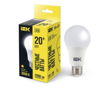 Лампа светодиодная ECO A60 20Вт грушевидная 230В 3000К E27  LLE-A60-20-230-30-E27