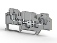 Клеммник пружинный измерительный с 2-мя тест.разъемами 6кв.мм сер. WGO 5  376190