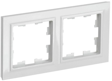 Рамка 2-м Brite РУ-2-БрБ бел.  BR-M22-K01-PRO