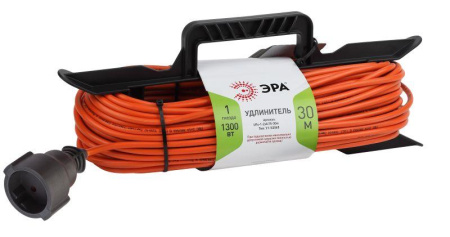 Удлинитель-шнур на рамке 1х30м без заземл. 6А IP20 UFx-1-2х0.75-30m ПВС 2х0.75  Б0046822