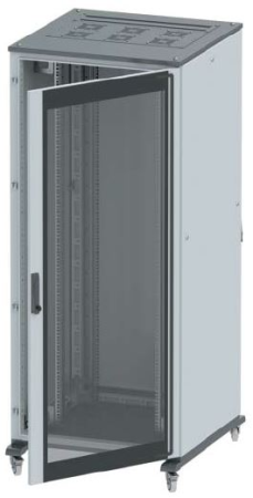 Шкаф напольный 42U Ш600хГ600 передняя дверь стекло; задняя глухая дверь; крыша укомплектована вводом и заглушками  R5IT4266GS