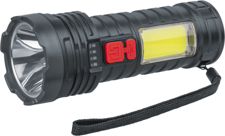Фонарь 93 817 NPT-CP25-ACCU 1LED 3Вт+1COB 3Вт li-ion 1.2А.ч 5реж. пластик.  93817