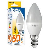 Лампа светодиодная ILED-SMD2835-C37-6-540-230-2.7-E14 C37 6Вт Свеча 2700К тепл. бел. Е14 230В  1630