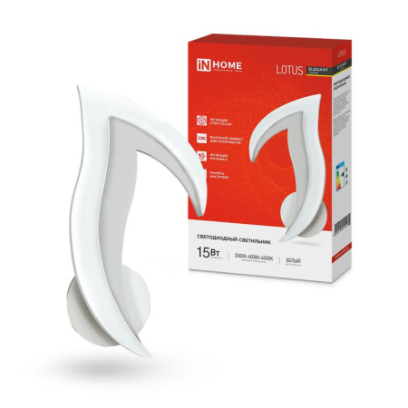 Светильник светодиодный ELEGANT LOTUS STEP COLOR 15Вт 3000-6500К 1200лм 230В бел.  4690612051420