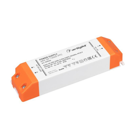 Блок питания ARV-SP-12040-PFC (12В 3.33А 40Вт) (IP20 пластик)  039236