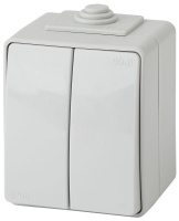 Выключатель 2-кл. ОП  Эксперт 10А IP65 11-1604-03 250В 10AX (10/100/1600) сер.  Б0035976