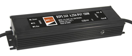 Блок питания для светодиодной ленты 150Вт 6.25А 24В IP67 BSPS влагозащ. метал. Pro+  5024212