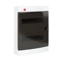 Щиток настенный 24мод. IP41 с дверцей с 2-мя клеммн. блоками 87508 и замком бел.  84924