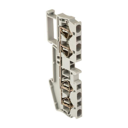 Колодка клеммная ST-2.5 28А 4 вывода пружинная сер.  plc-jxb-st-2.5-4