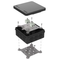 Коробка огнестойкая ОП 100х100х40мм Е15-Е120 двухкомпонентная  60-0303-9005-FR2.5-4 Коробка огнестойкая ОП 100х100х40мм Е15-Е120 двухкомпонентная  60-0303-9005-FR2.5-4