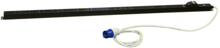 Блок розеток вертик. 20 розеток IEC320 C13 4 розетки IEC320 C19 автомат. выкл. кабель питания 3м (3х1мм2) с вилкой IEC320 C14 32А (2х16А) 250В сталь SHE-20IEC-4BIEC-B-3PVB черн.  483396