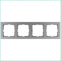 Рамка 4-м G-Classic алюм.  G1004S