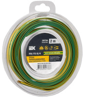 Трубка термоусадочная ТТУ нг-LS 8/4 желт./зел. (уп.2м)  UDR12-008-004-002-K52-T