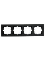 Рамка 4-местн. горизонт. VESNA черн. бархат  742-4200-149