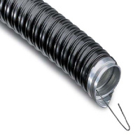 Металлорукав в ПВХ изоляции МРПИнг-38 с протяжкой черн. (уп.20м)  28-0138-20