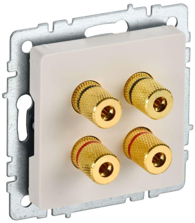 Аудиорозетка 4-м BRITE РА10-БрКр механизм беж.  BR-S40-K10