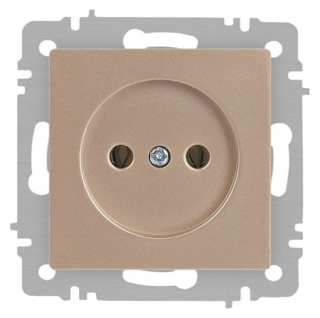 Розетка Accent 6-201-04 2P 16А-250В IP20 СУ шампань  Б0063663