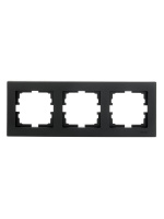 Рамка 3-местн. горизонт. VESNA черн. бархат  742-4200-148