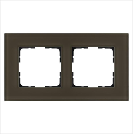 Рамка 2-м G-Glass стекло каперсовый  G1002GT