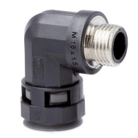 Муфта 90град. труба-коробка с металлической резьбой DN 29мм М32х1.5 полиамид черн.  PAZ29M32N