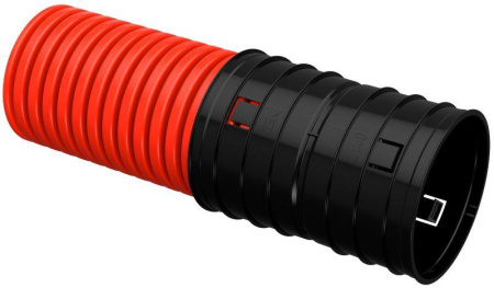Труба гофрированная двустенная ПНД жесткая d140мм (дл.5.7м) ELASTA  ET-TG13-212-140-D57-K04