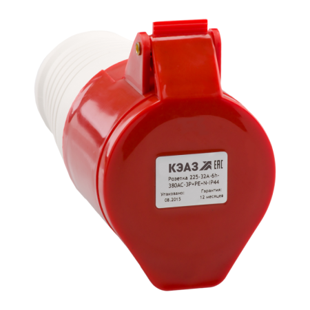 Розетка кабельная 215 16А 380AC 3P+PE+N 6ч IP44  222751