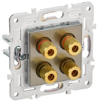 Аудиорозетка 4-м SKANDY SK-A01N никель  SK-S40-K50