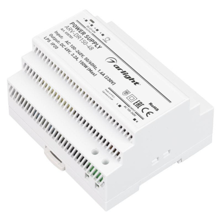 Блок питания ARV-DR150-48 48В 3.2А 150Вт IP20 DIN-рейка  035701