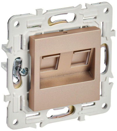 Розетка компьютерная двойн. RJ45 кат.6 SKANDY SK-K04Sa песочн.  SK-K20-2-K98