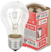 Лампа накаливания A50 95-230-Е27 95Вт грушевидная Е27 230В ЭРА Б0039120