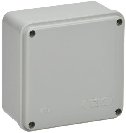 Коробка распаячная ОП 100х100х50 IP55 КМ41260 сер.  UKO11-100-110-050-K41-55S