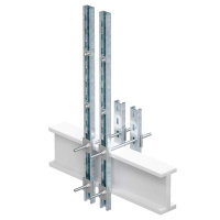 Комплект монтажных профилей обжимной тип 2 обхват конструкции 250х200мм высота подвесной рамы-профиля 600мм для крепления 1 оболочки(ек) одного типоразмера с видом защиты Ex d гор. оцинк.  EX-TRF030306U