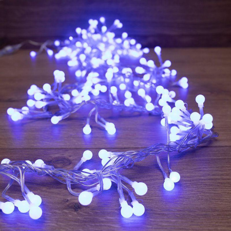 Гирлянда светодиодная "Мишура LED" 3м 288LED син. 18Вт 220-240В IP20 провод ПВХ прозр.  303-603