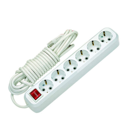 Удлинитель 6х2м с заземл. 16А IP20 с выкл.  MGP232