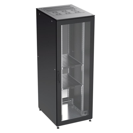 Шкаф напольный собранный 19дюйм IT-CQE 47U 800х1000 двери перф./перф. RAL 9005  R5DC4781PFB