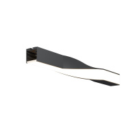 Профиль радиусный 35х35 Twist лев. черн.  ALM-3535R-B-TL-90град-0.4M