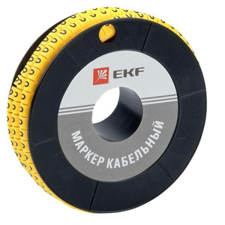 Маркер каб. 6.0кв.мм "0" (ЕС-3) (уп.350шт)  plc-KM-6-0