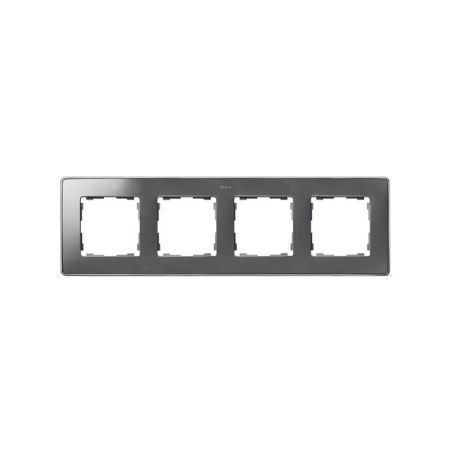 Рамка 4-м 82 Detail холодный алюм.; основание хром  8201640-093