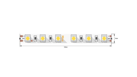 Лента светодиодная стандарт 5050 60LED/м 14.4Вт/м нейтр. бел. 24В IP20 со скотчем 3М (уп.5м)  00-00009272