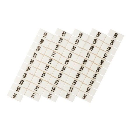 Маркеры для UT/ST/Push-in 4 с нумерацией 100-150 (уп.100шт)  zb-st-4-100-150
