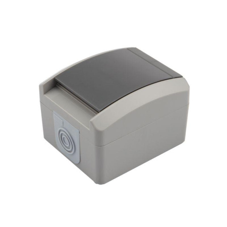 Розетка 1-м ОП INDUSTRIAL с заземл. IP54 сер.  KR-78-0611