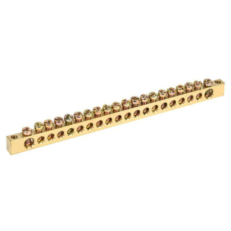 Шина PEN "земля-ноль" 6х9мм 20/2 (20 групп/крепеж по краям)  11-2370