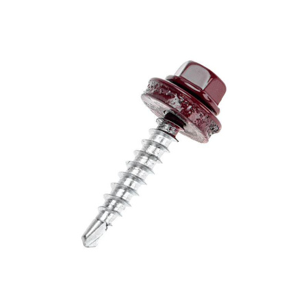 Саморез кровельный 4.8х29мм окрашенный RAL 3005 короб (уп.250шт)  1203-4829-3